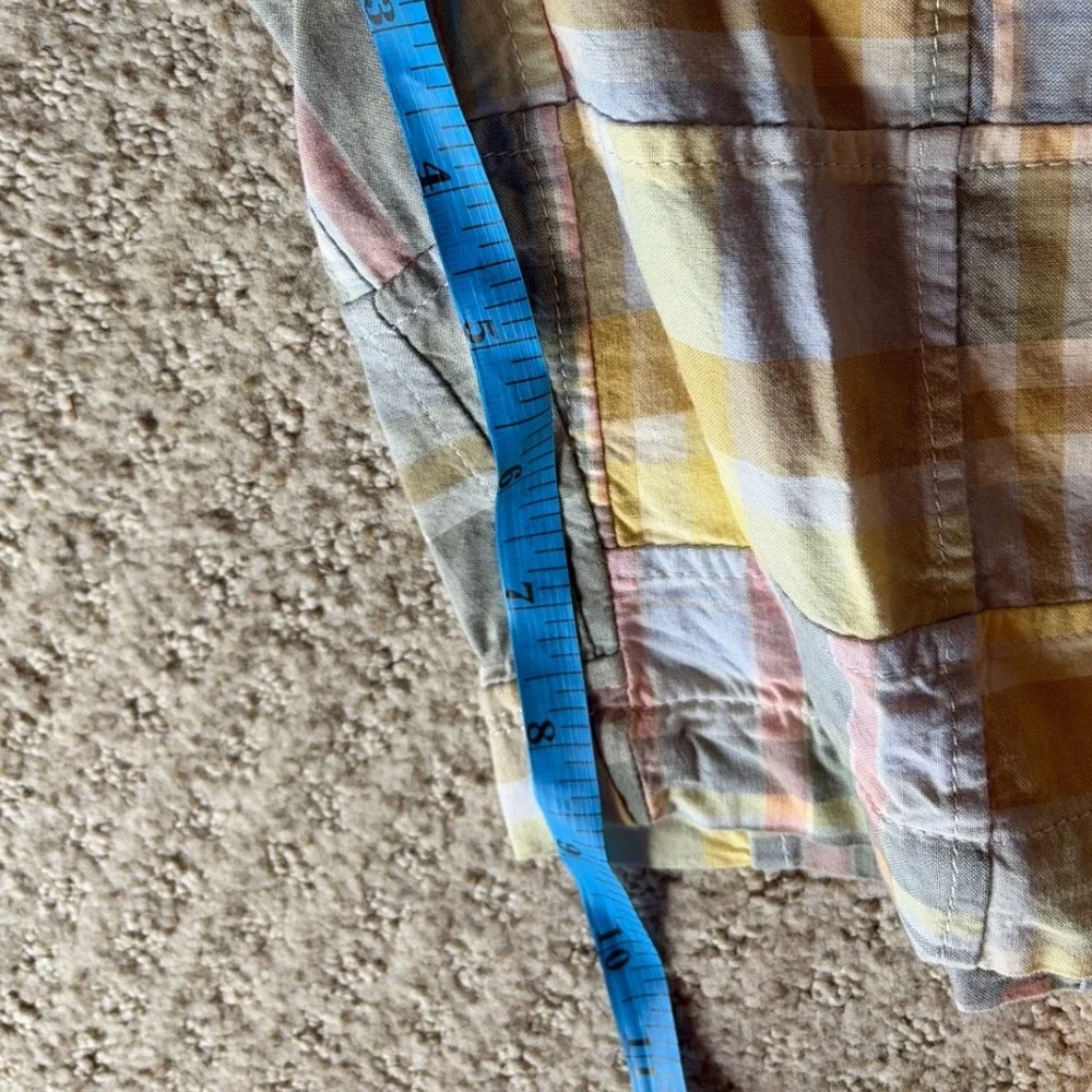 L.L.Bean Patchwork Madras Shorts Mens 18 Multicolor Plaid Preppy Summer Coastal